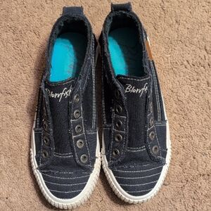 Blowfish Navy Blue Canvas Slip-On Sneakers